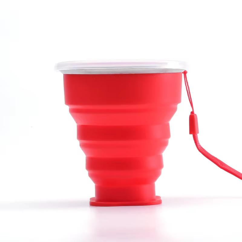 Outdoor Portable Silicone Folding Water Cup, Multifunctional Telescopic Water Cup, Candy Silicone Mouthwash Folding Cup