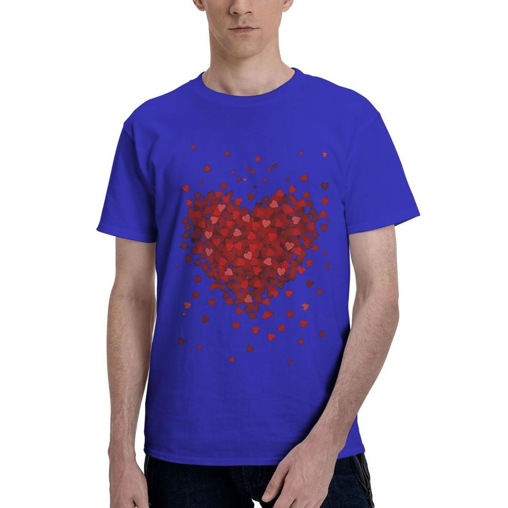 Retro Red Heart Fashion 3D 100 Cotton Casual Breathable Confortable Tshirt Mens TShirts Tshirts Men