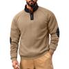 Men's Loose And Casual Two-color Fleece Stand-up Collar Pullover, Half-zipper Long-sleeved Sweatshirt