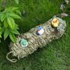Handmade Outdoor Woven Straw Birdhouse: Warm Bird Nest Pendant for Home Decoration