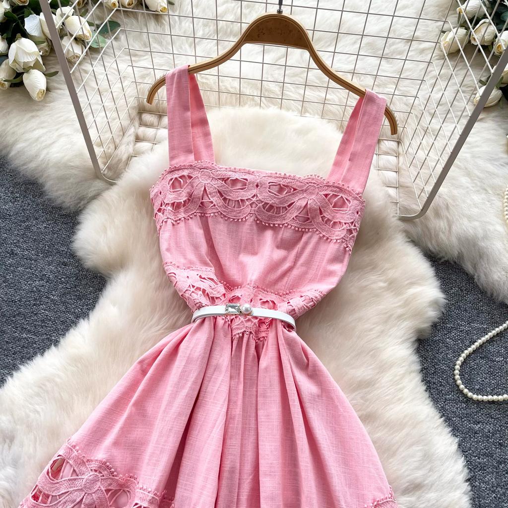 Runway Elegant Formal Luxury Evening Dresses Women Summer Embroidery Lace Short Dress Female Hollow Out Crochet Short Dress