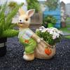 Cartoon Rabbit Flower Pot: Creative Outdoor Succulent Ornament for Gardens and Kindergartens