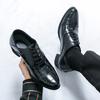 Male Lace-Up Walking Shoes 2025 Leather High Heels Men Club Shoes Classic Pointed Toe Male Casual Footwear All-match Men Boots