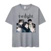Twilight Film Edward Cullen Grafik T-Shirts Herren Mode Baumwolle Kurzarm T-Shirt Damen Retro Oversized T-Shirt Streetwear