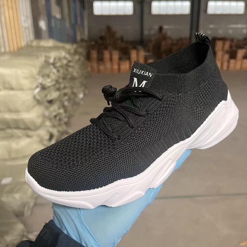 Spring and autumn new women's sports shoes fly-woven mesh casual shoes hollow thin white shoes women