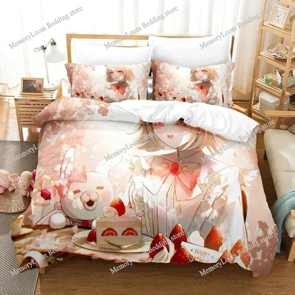 Anime Danganronpa Bedding Set,Duvet Cover Set Comforter Pillowcase,King Queen Twin Size Quilt Cover for Boys Girls Adults