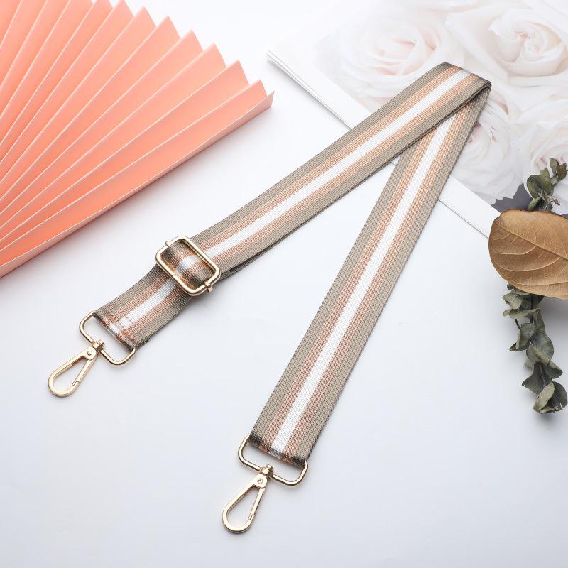 

Широкий регульований полотняний плечовий ремінь - 3.8см, DIY аксесуар, безкоштовна доставка Light Gold Buckle