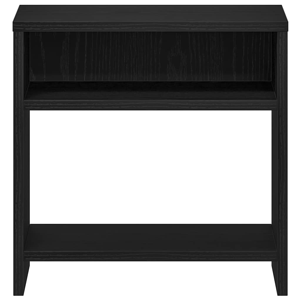 Nightstand Black Oak Effect 40 X 30 X 40 Cm Engineered Wood