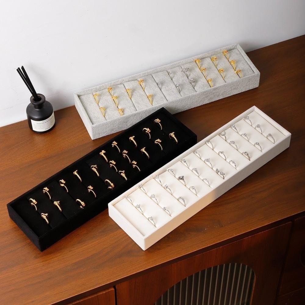 10 Slots Ring Holder Velvet Surface Jewelry Stand New Earring Organizer Jewelry Shop Counter