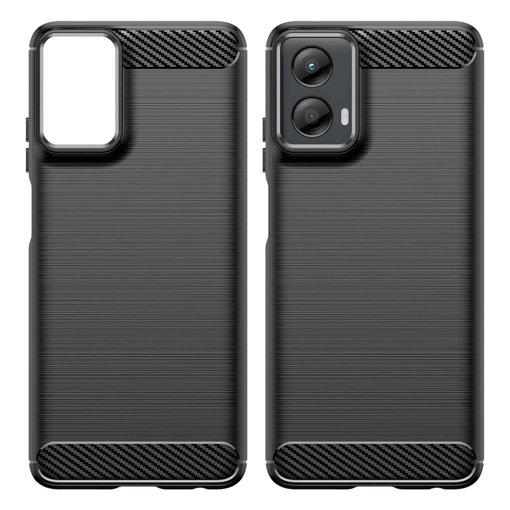 For Motorola Moto G 5G (2024) TPU Case Carbon Fiber Texture Phone Back Cover