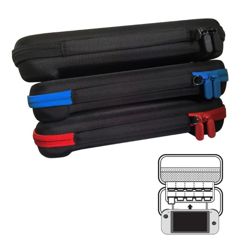 Water Resistant Travel Storage Bag Game Cards Shock Absorbent Hard Shell Multifunctional Organizers for Gaming Consoles