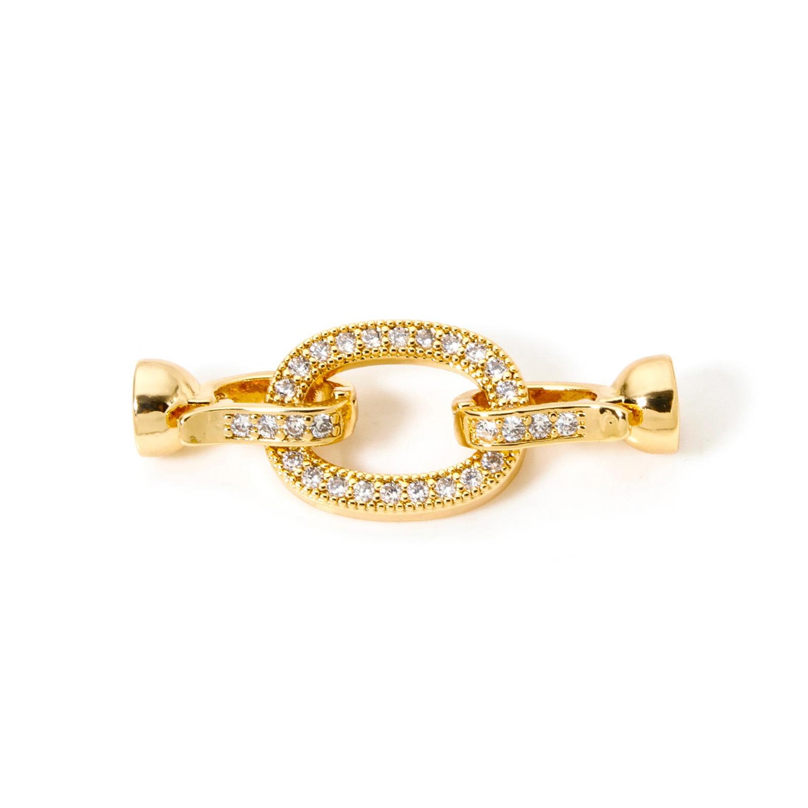 

1pc Brass Fold Over Clasps Bowknot Flower 18K Gold Plated Clear Cubic Zirconia Women Fashion Jewelry Findings
