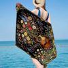 Neon Guitar Melody Beach Towel, Super Soft Microfiber, Gift for Her/Him, Birthday, for Pool, Beach, Travel, Home Decor Fan Gifts