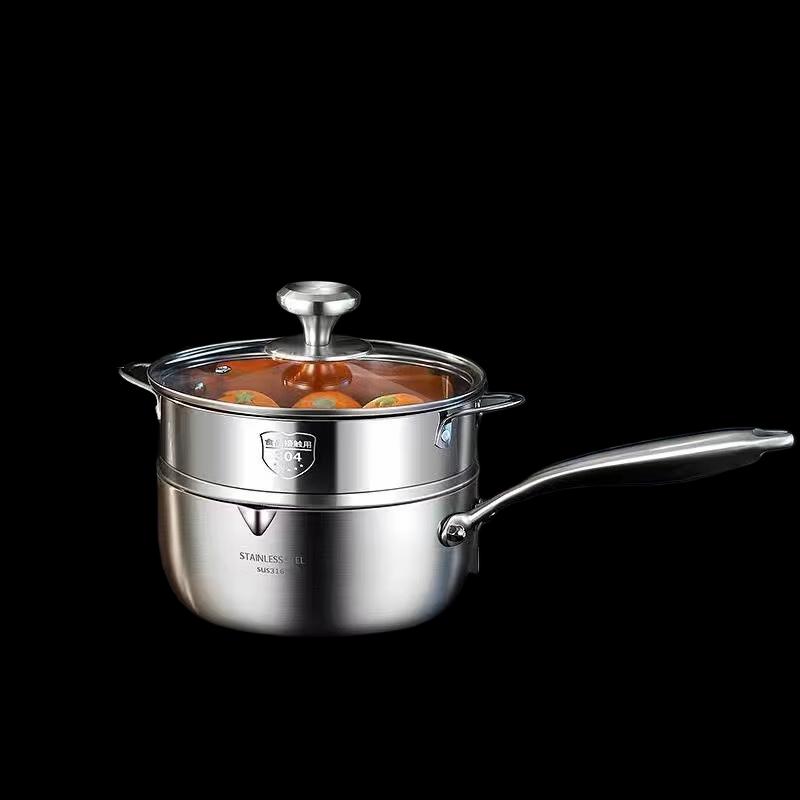Linpan Non-stick Noodle Soup Pot with Steamer 24cm