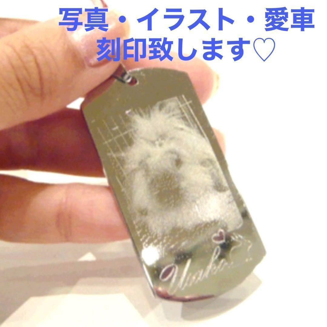 

[USED] Personalized Engraved Stainless Steel Dog Tag Necklace with Photo, Image, or Illustration