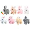 Interactive Electronic Pet with Sounds and Movements Realistic Bunny Toy Easter Plush Stuffed Bunny Toy Gift for Toddlers
