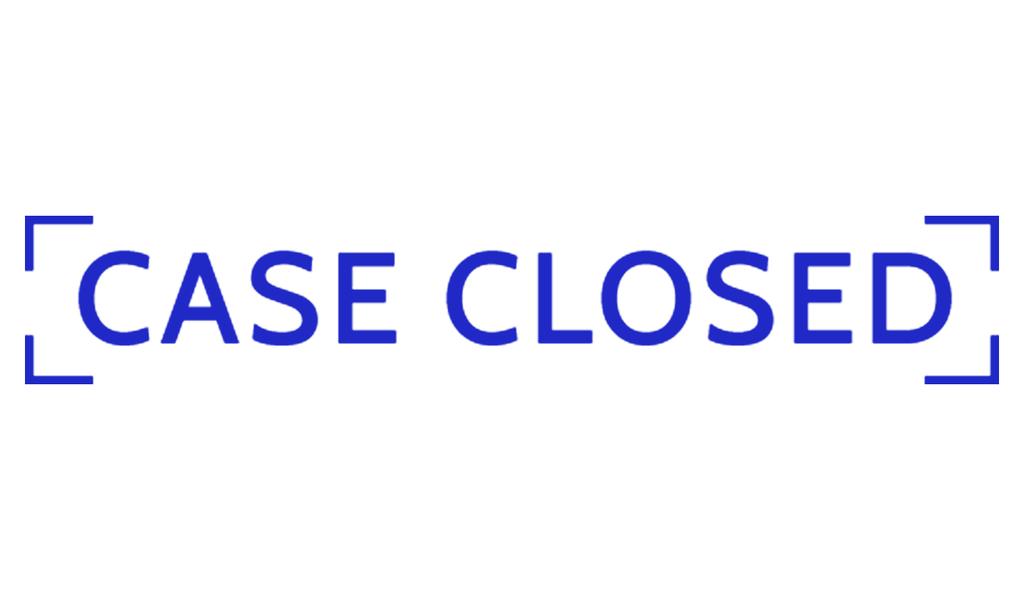 Printtoo Case Closed Self Inking Rubber Stamp Pre-Inked Office Stamp- Home Office Business Stationery, Black- 42 X 9