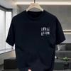 Cotton printed short-sleeved T-shirt men's summer trend ruffian handsome youth men's t-shirt