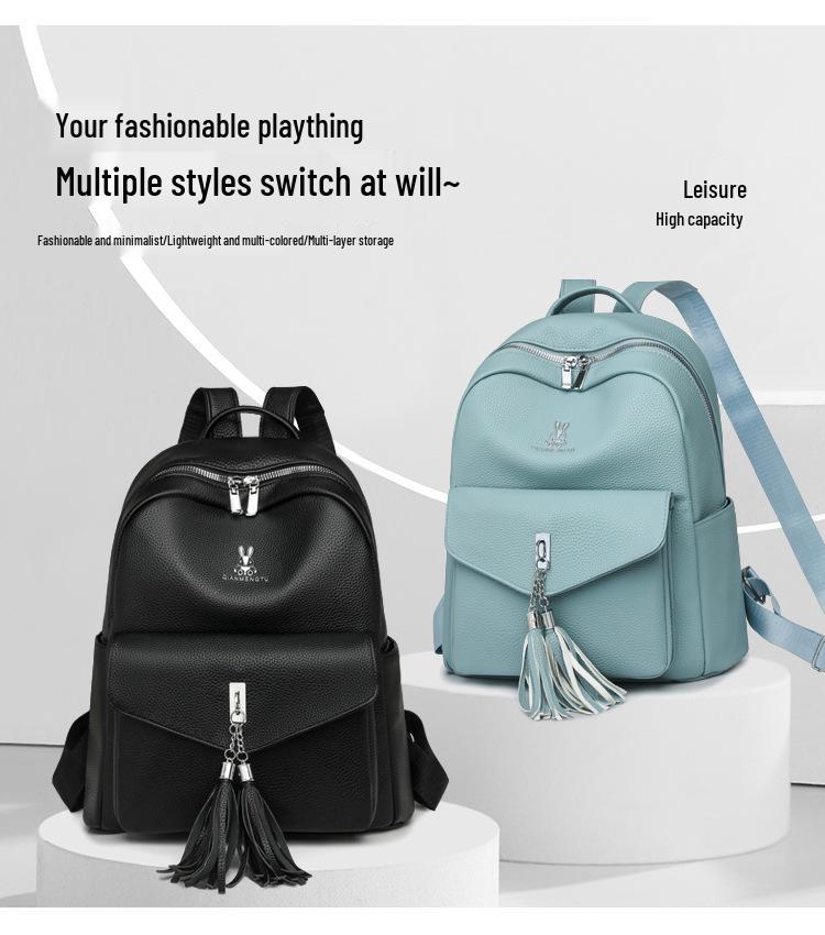 Korean Style Women's Backpack 2025: Fashionable, Versatile, Large Capacity, Lightweight Travel Backpack