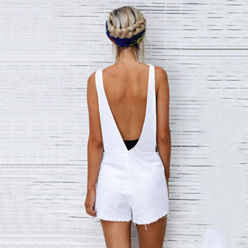 Womens Stylish Summer Bib Pants Shorts Playsuit With Comfortable Fit And Trendy Design