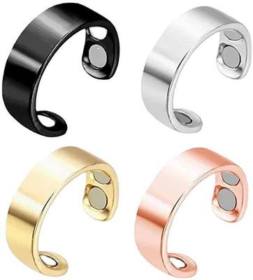 Personalized Electroplated Rose Gold Men's Double Magnetic Health Care Ring