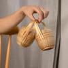Bamboo Storage Basket Mini Decorative Nut Basket Portable Handmade Basket  Home Decor