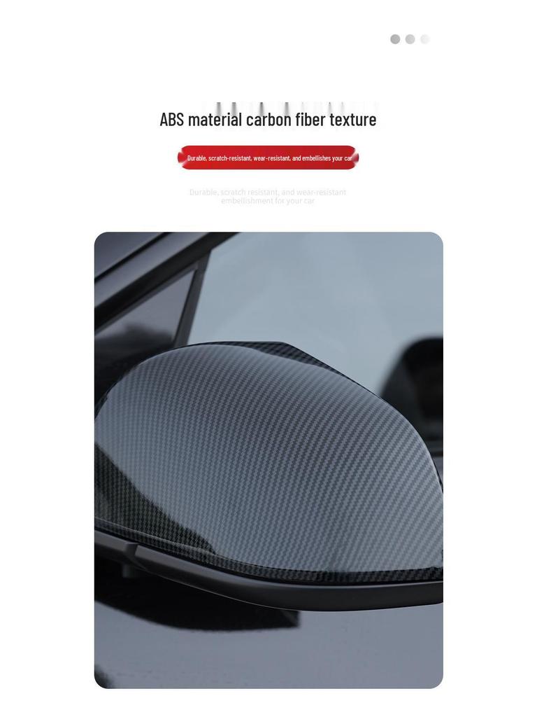 Tesla Model 3/Y Carbon Fiber Texture Rearview Mirror Protective Cover