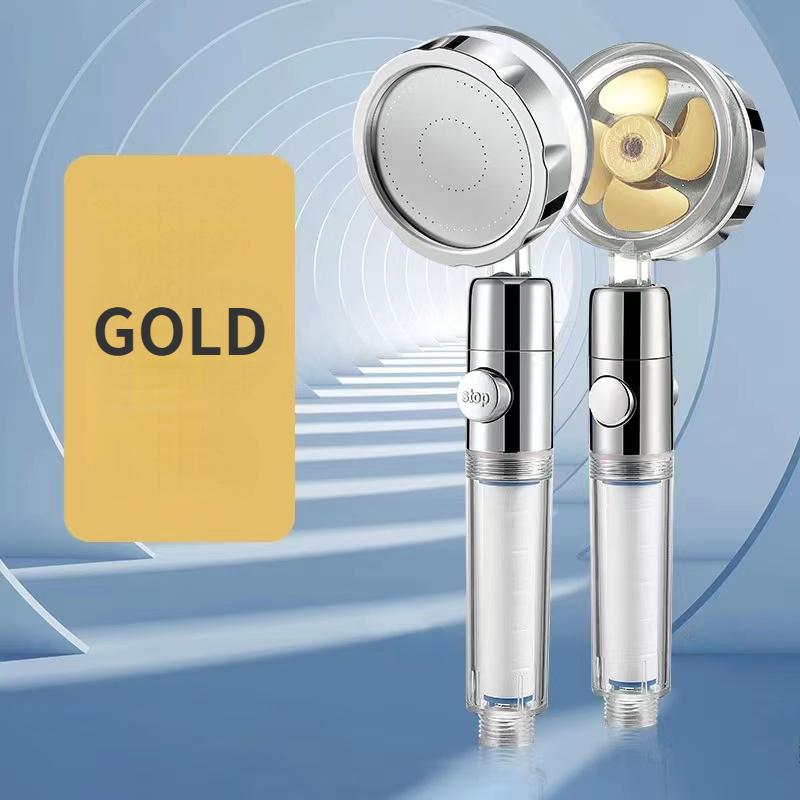 Propeller Bathroom Shower Head Rainfall High Preassure Water Saving Shower Accessary Pressurized Nozzle Universal Adaptation
