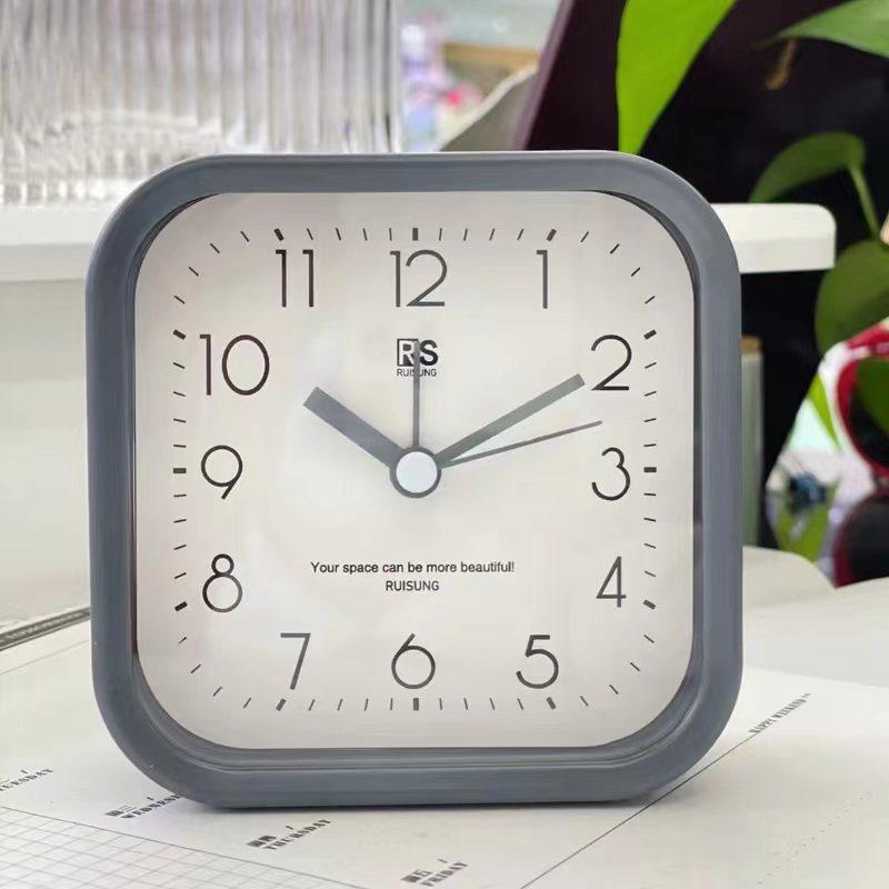 Square simple three-dimensional fashion home decoration alarm clock student digital creative alarm clock small alarm clock