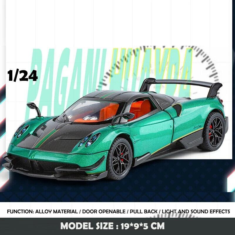 1/24 Pagani Huayra BC Legeringsbilmodell Støpt Lekebil Lyd Lys