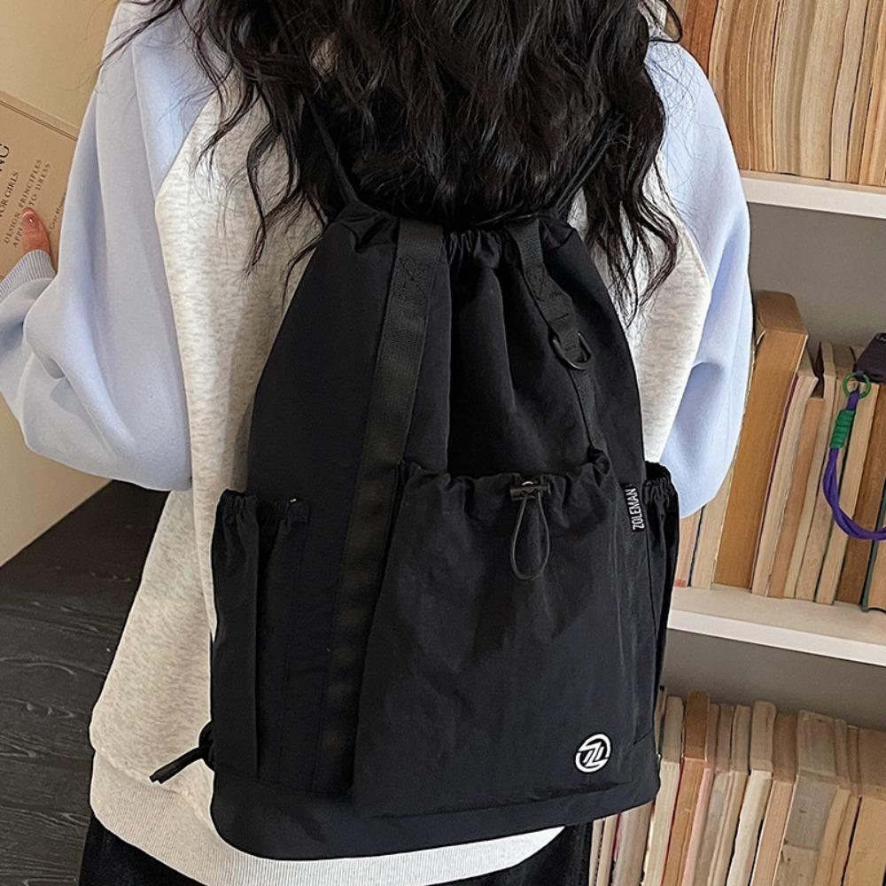 2026 Spring New Outdoor Backpack Large Capacity Simple Fashionable Lightweight Cloth Bag Travel Shoulder Bag Casual School Bag
