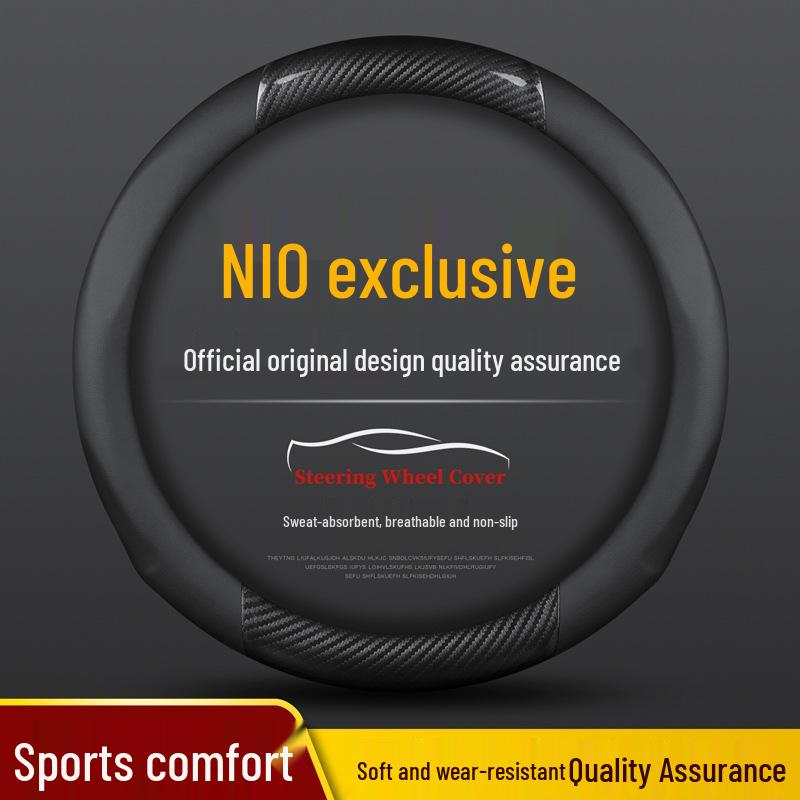Universal Suede Steering Wheel Cover for NIO ES6, ES7, EC7, ET5, ET7 - Four Season, Ultra-Thin Design