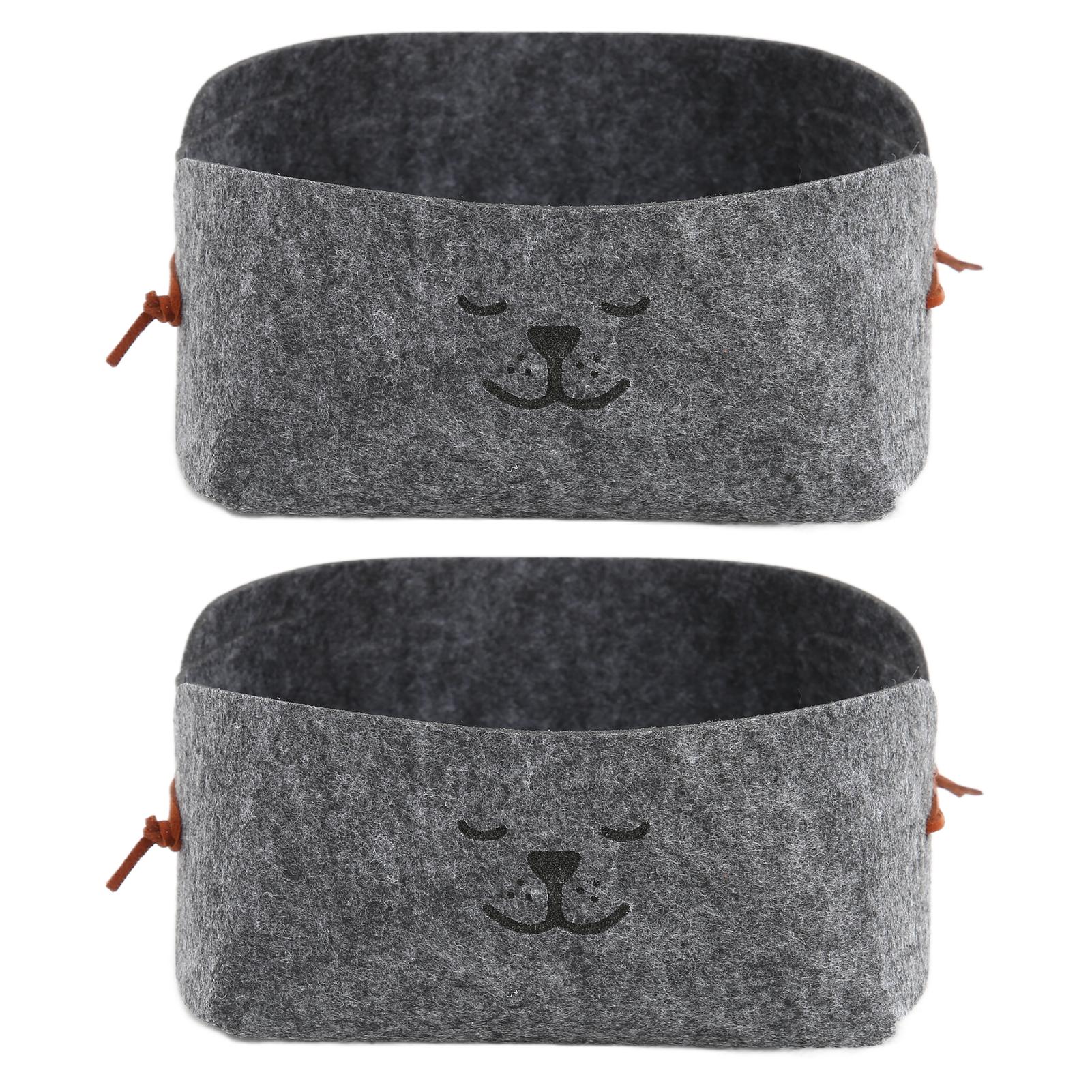 

Складна повстяна настільна корзина для зберігання Коробка Міцна Легка Організаційна корзина для дому, офісу