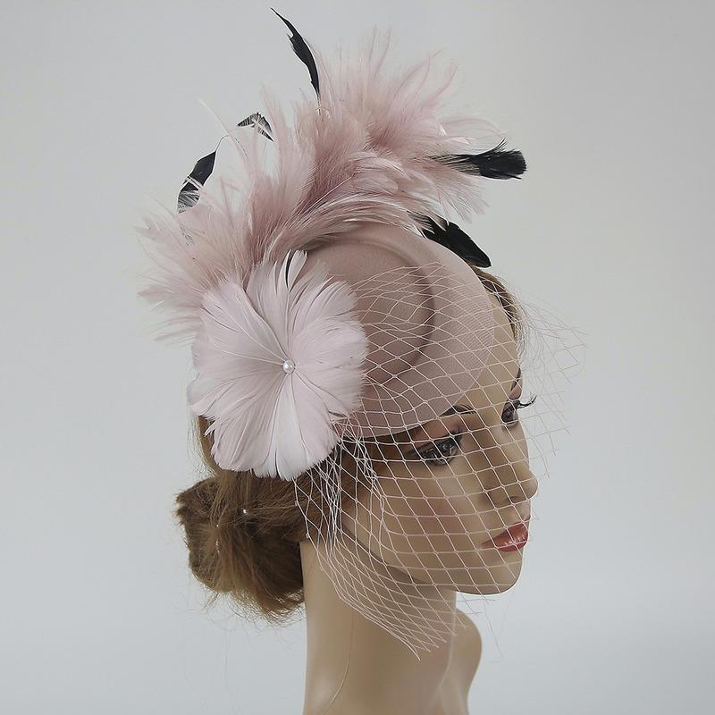 Tüy Saç Tokası Alice Saç Bandı Klips Bayan Düğün Royal Ascot Yarışları