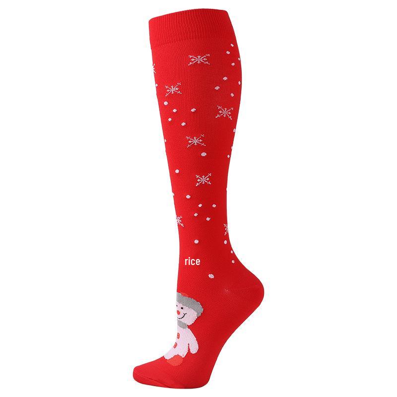 Unisex Knee-High Compression Socks for Christmas & Halloween