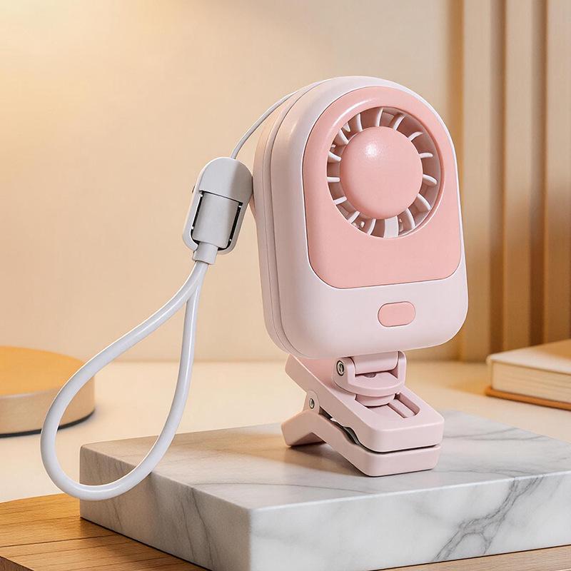 Summer New Style Mini Clip-on Portable Small Fan with Three-speed Settings and Detachable Blades - Student Handheld Electric Fan Fairie
