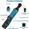 Set di chiavi a cricchetto senza fili, Avvitatore a cricchetto elettrico 12V con velocità 400 RPM, 7 bussole, 2 batterie agli ioni di litio da 1200 mAh e luce LED, Compatto