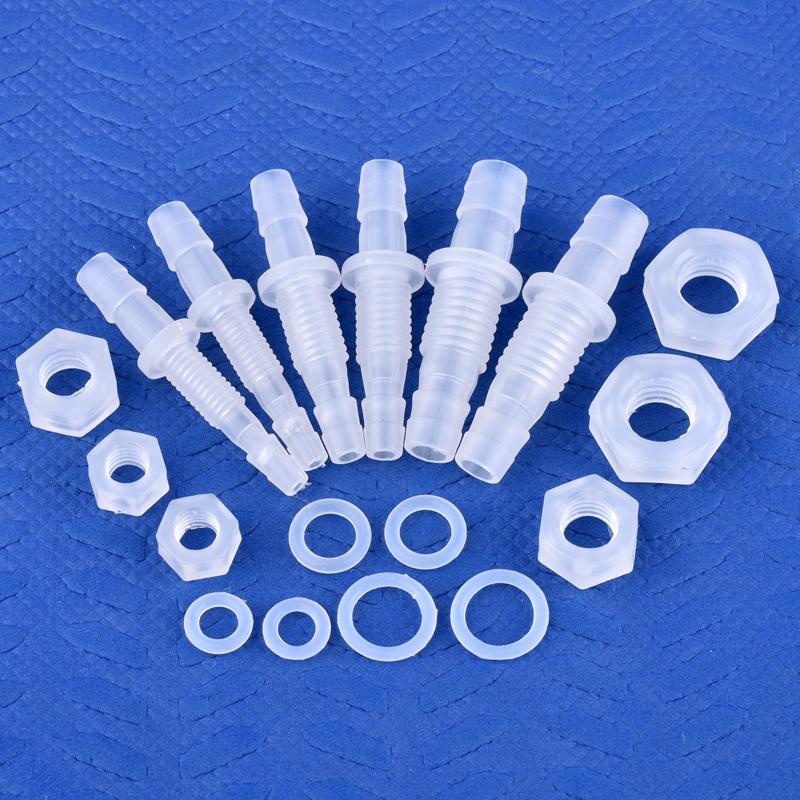 3~12mm Racord Bulkhead PP Pagoda Conector Direct Cu Piuliță Filet M6-16 O-Ring Irigare Grădină Acvariu Rezervor Pompă Aer Furtun Racord