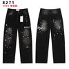 Vintage Washed Distressed Hoodie Denim Pants Set Mens Streetwear Oversized Cotton Sweatshirt Casual Outfit