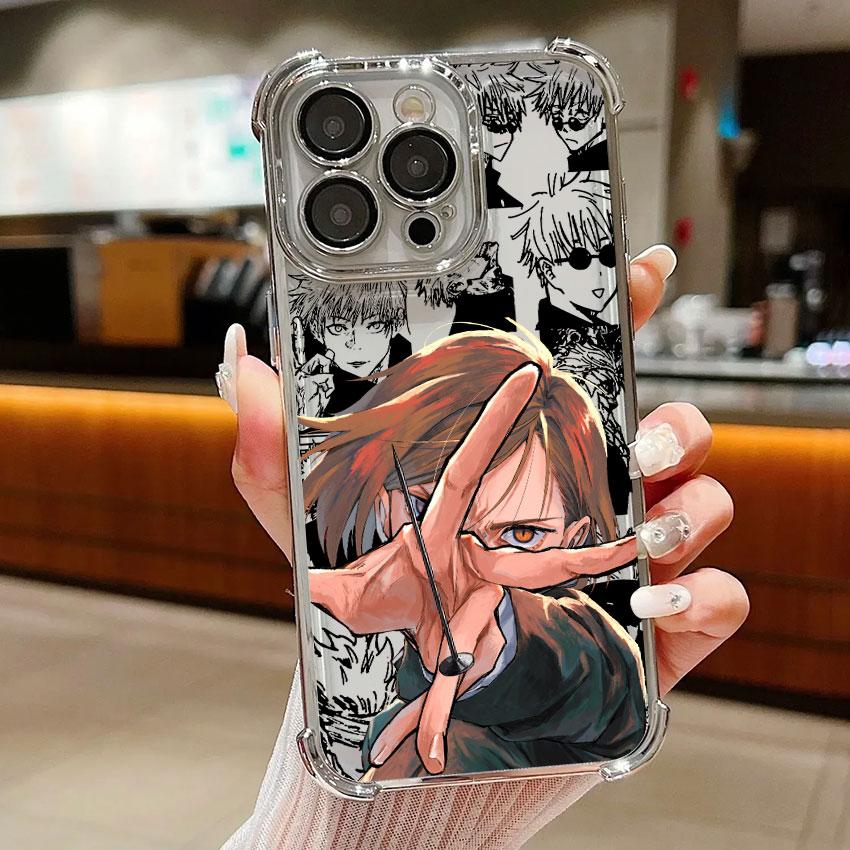 Jujutsu Anime Kaisens For Samsung Galaxy A56 Clear Case A55 A54 A52 A53 5G A36 A34 A35 A33 A73 A26 A25 A16 06 Silver Phone Cover