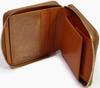 Creed SIBILLA Round Short Wallet, Cowhide Leather, Box-Shaped, with Coin Storage, Bifold, 335C090#22, Brown