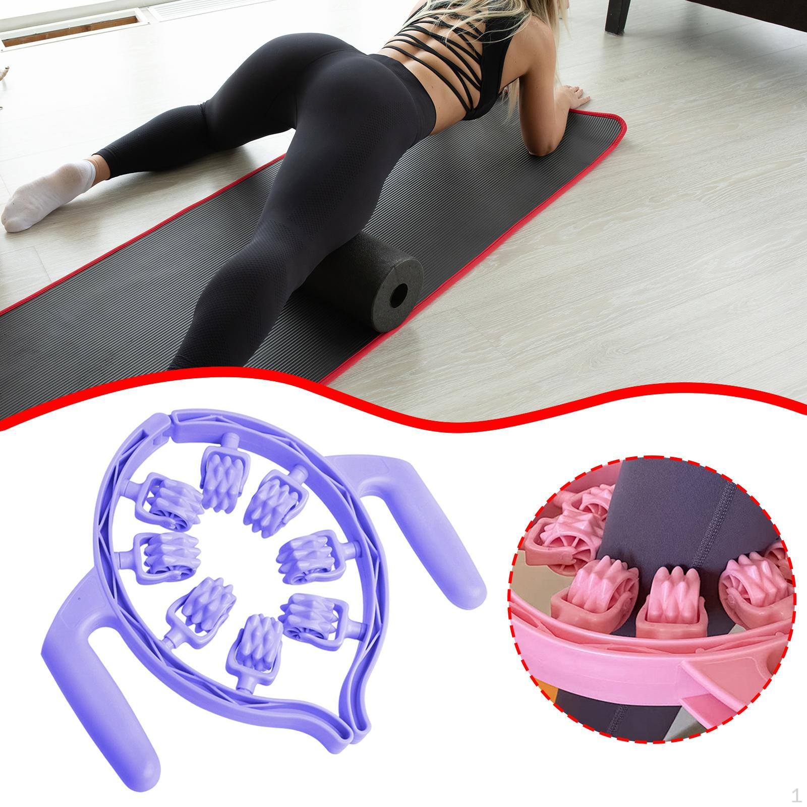 

8 Wheel Roller Fascia Massage Tool 360° Deep Tissue Leg Clamp Handheld for