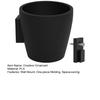 3D Printed Wall Planter, Hanging Indoor Flower Pot for Succulents, Minimalist Black Plant Holder for Home Office