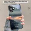 Lake Aurora Ice Surface For iPhone 17 Air 16 E 15 Plus 14 Pro Max 13 12 Mini 11 5 6 7 8 Plus XR XS Max SE Black Glass Phone Case