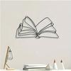 Vintage Library Metal Wall Art Powder Coated Book Mural Gift for Book Lovers Home Decor
