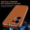 AZNS For Oppo Reno13 5G (Global) Case Electroplating Carbon Fiber Texture PU + TPU Phone Cover