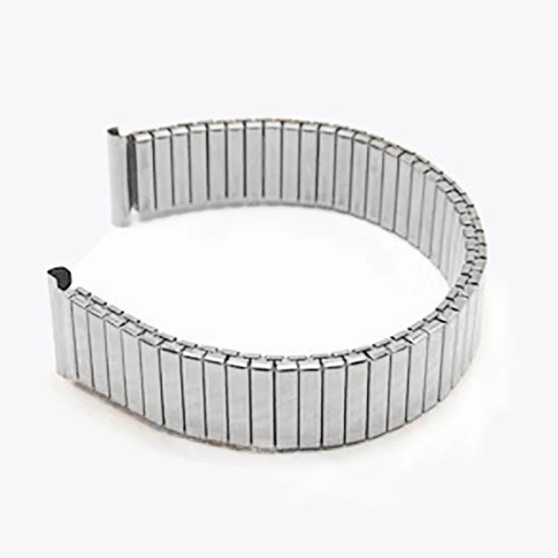 12 14mm 16mm 18mm 20mm Edelstahl Elastisches Dehnband Metall-Erweiterung Silber Gold Uhrenarmband Armband mit Werkzeug