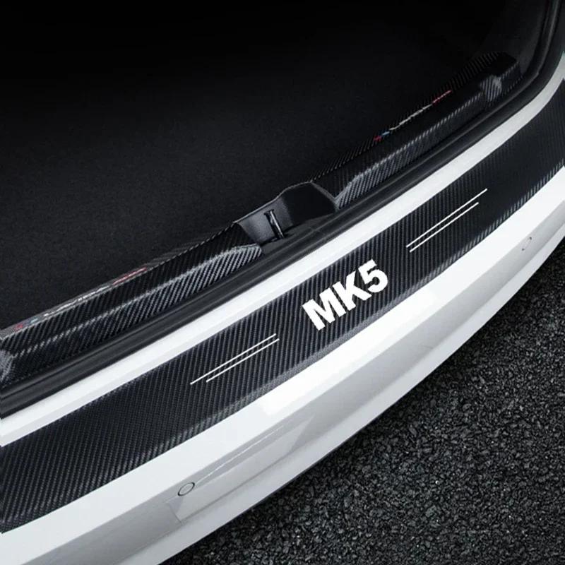 Luminous Car Door Sill Scuff Plate Threshold Protective Decals For Volkswagen VW GOLF MK5 Emblem Rear Trunk Bumper Guard Strips