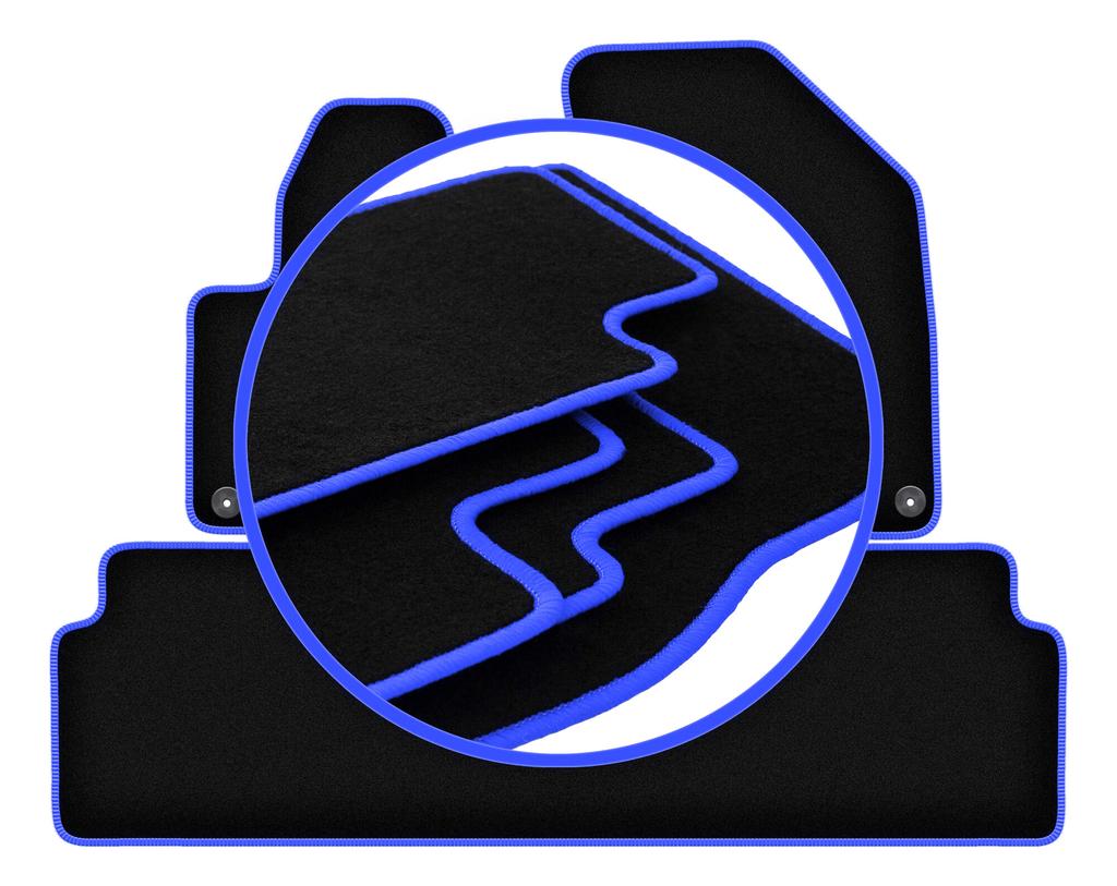 CARLUX-BLUE Car Mats For: Citroen C5 III X7 Liftback, Sedan, Station Wagon, Tourer (2008-2017)