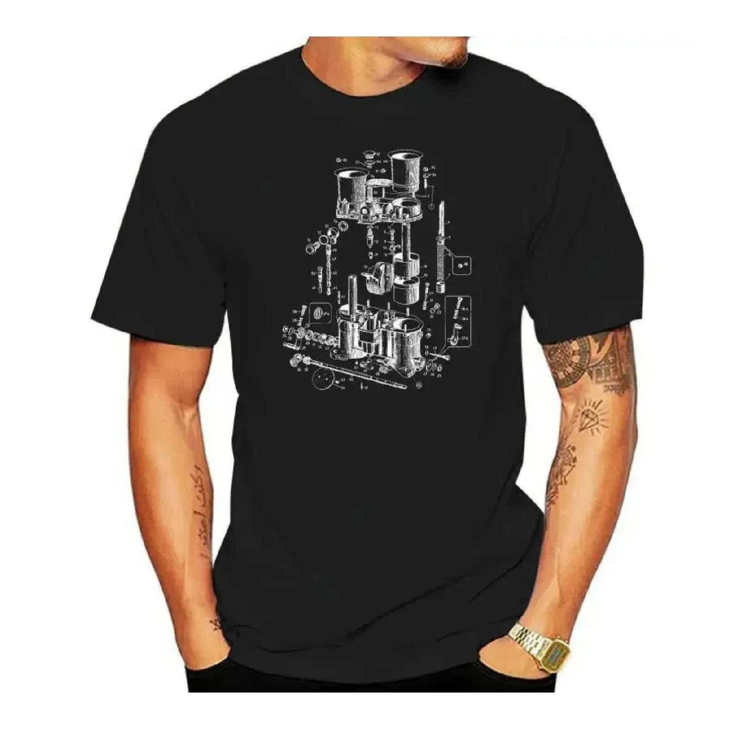 

CafePress Weber Carburetor Diagram Dark T Shirt 100% Cotton T-Shirt (178363311) XXXXXL чорний